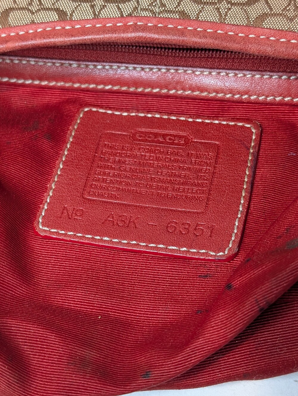 Coach Signature Mini Jacquard Leather Hobo Shoulder Bag - Picture 8 of 9